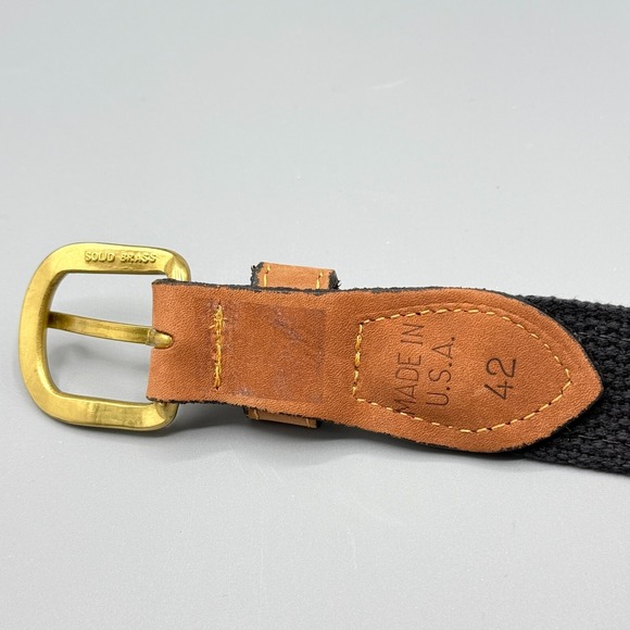 Jacksonville Jaguars Belt Zep Pro Mens Size 42 Brown Leather Canvas Football NFL - Picture 4 of 6